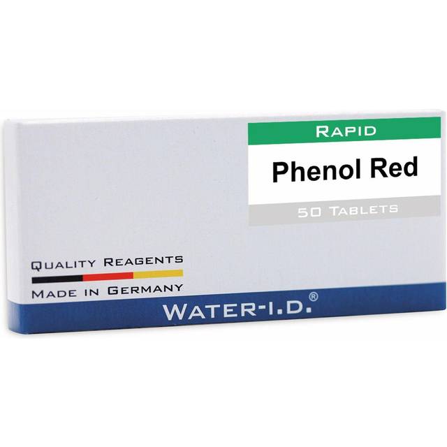 Réactifs Phenol RED pour comparateur visuel de piscine: mesure du pH, pastilles en boîte de 50 à 250 unités, précises et compatibles avec le Flexitester ou les Pooltesters
