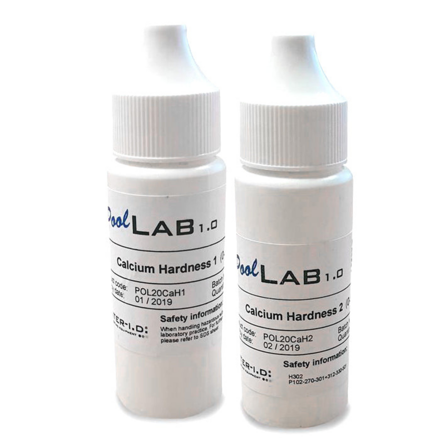 Kit 50 Tests Dureté Calcique pour PoolLab – Analyse professionnelle de l’eau de piscine.
Kit contenant 2 flacons de réactifs liquide.