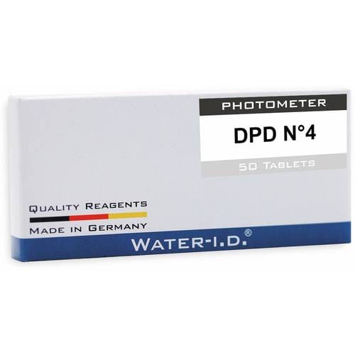 Les pastilles DPD4 sont indispensables pour mesurer l'Oxygène Actif dans l’eau de votre piscine ou spa à l’aide d’un photomètre PoolLab. Conditionnées sous blisters aluminium, elles assurent une mesure précise, fiable et simple à chaque test.