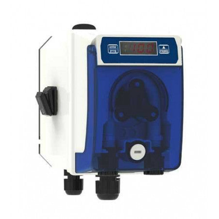 Système de commande numérique PoolOne facile à utiliser avec une pompe doseuse péristaltique et une mesure simple, qui permet un dosage automatique et un ajustement du Redox (chlore) pour les piscines.