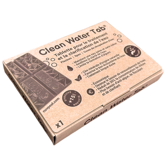 Vous rêvez d'une eau cristalline en permanence ! En matière de traitement de l’eau des piscines et des spas, les innovations sont plutôt rares. La Clean Water Tab® se présente sous forme de tablette, limite la formation d’algues et améliore la clarté de l’eau.