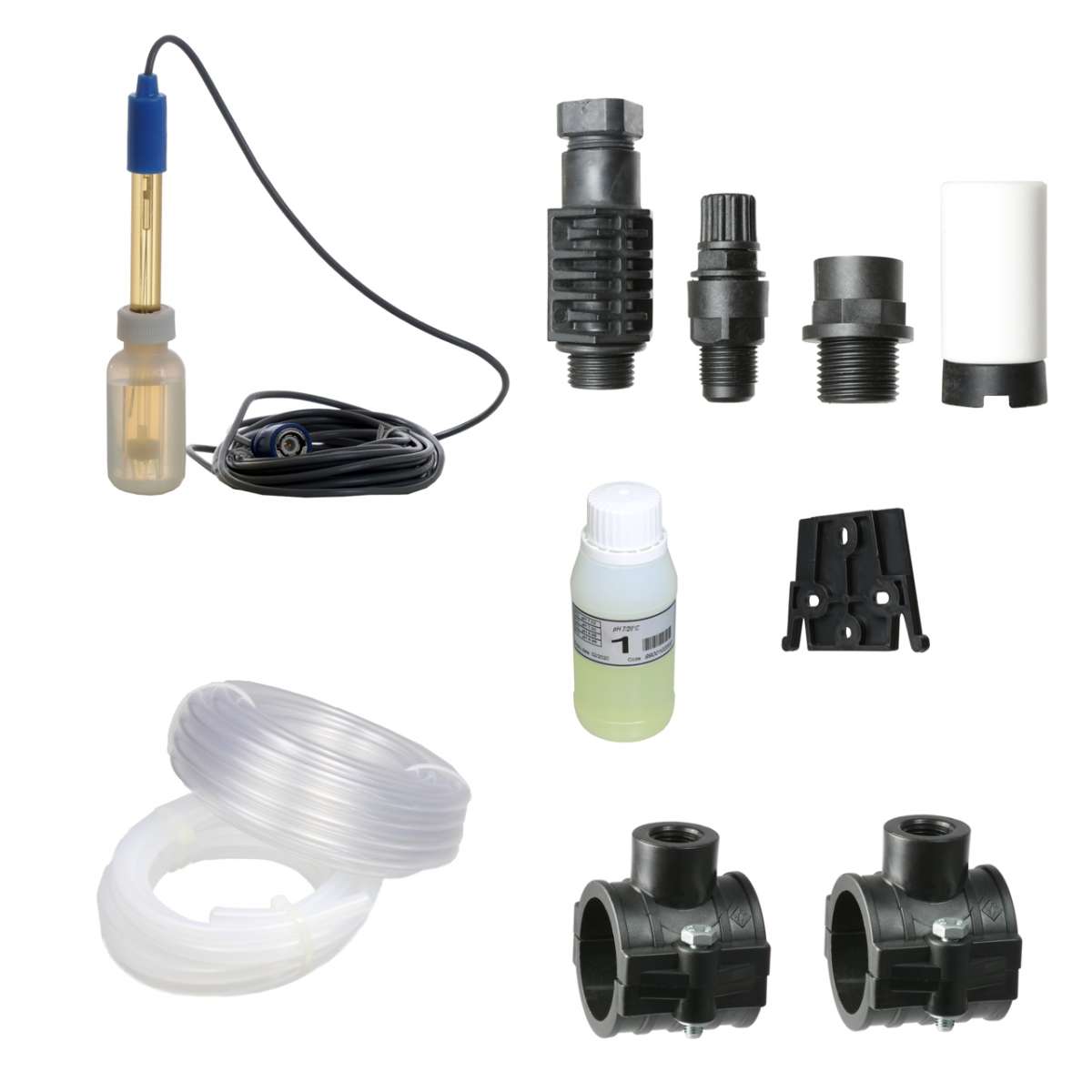Système de commande numérique PoolOne facile à utiliser avec une pompe doseuse péristaltique et une mesure simple, qui permet un dosage automatique et un ajustement du pH pour les piscines.