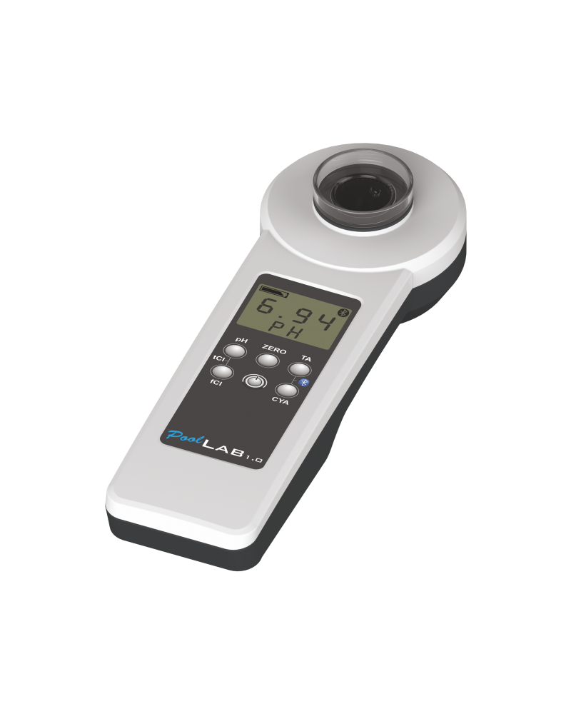 Photomètre PoolLab 1.0 pour piscine : analyse précise de l’eau, connectivité Bluetooth/WiFi, 11 paramètres testables. Idéal pour un traitement maîtrisé.